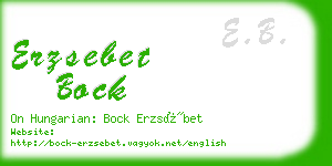 erzsebet bock business card